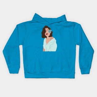 Woman at the beach 4 Kids Hoodie